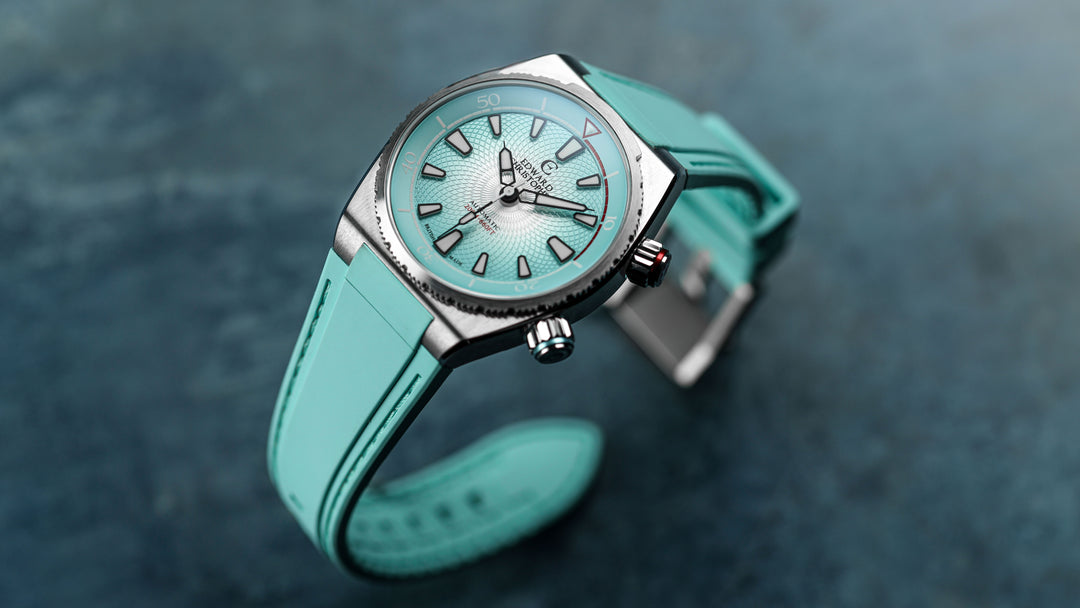 Edward Christopher custom mechanical watch – Manta model in sky blue