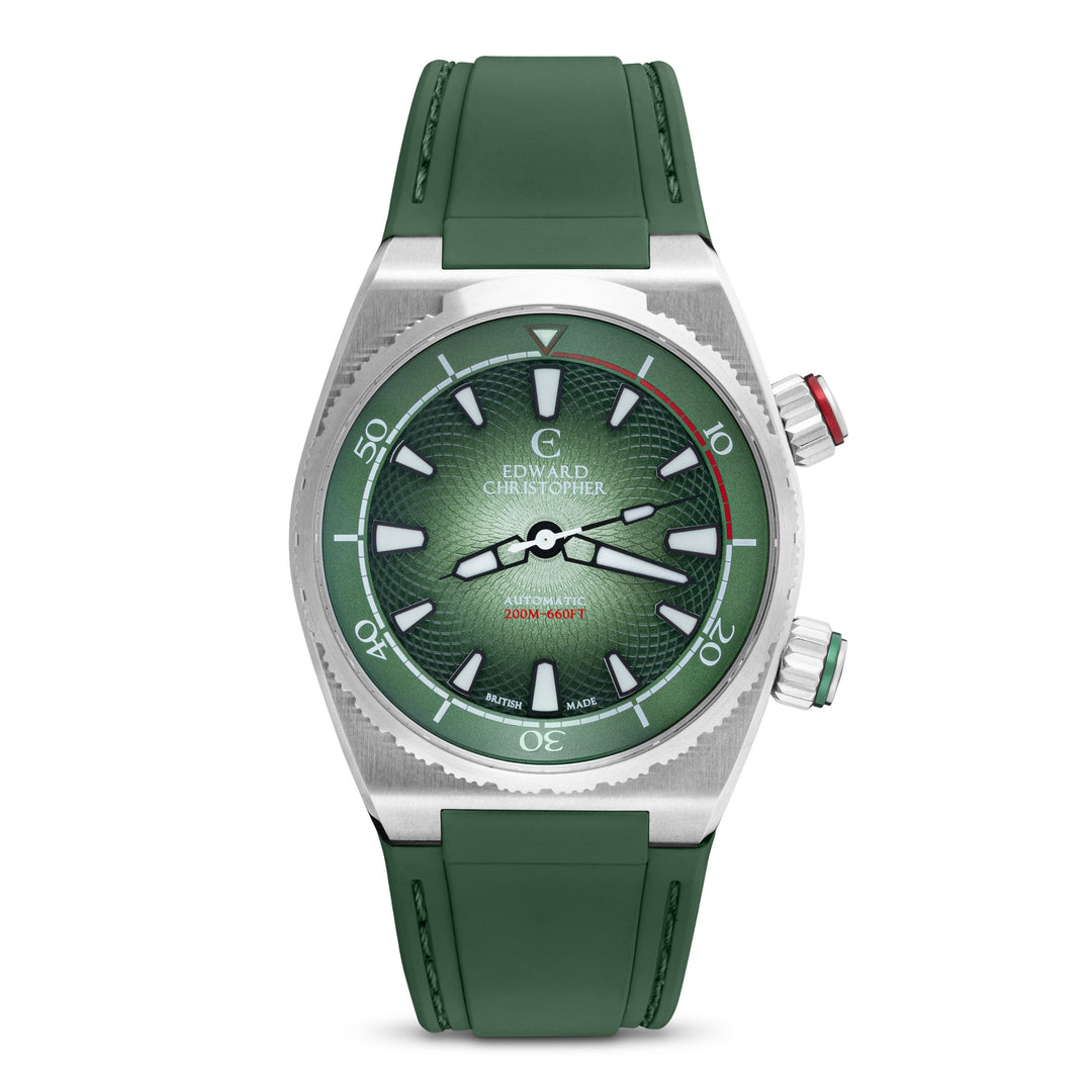 Edward Christopher custom mechanical watch – Manta model in forest green