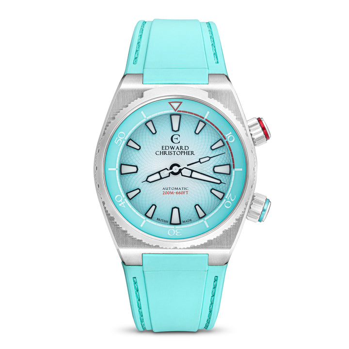Edward Christopher custom mechanical watch – Manta model in sky blue