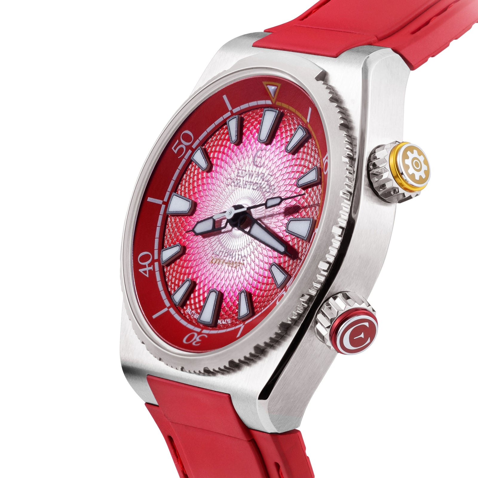 Edward Christopher custom mechanical watch – Manta model in rose red