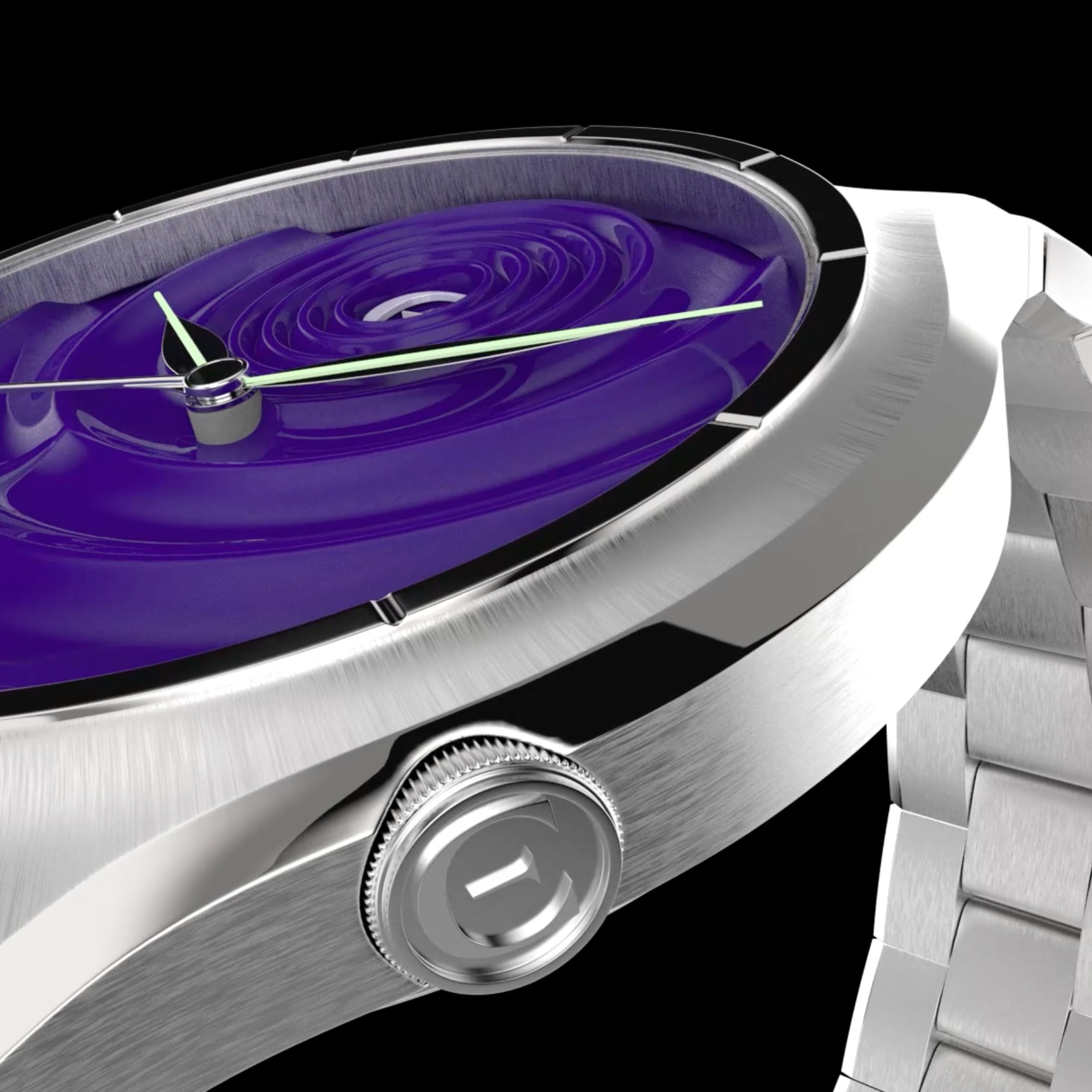 Edward Christopher custom mechanical watch – Ripple model in imperial violet