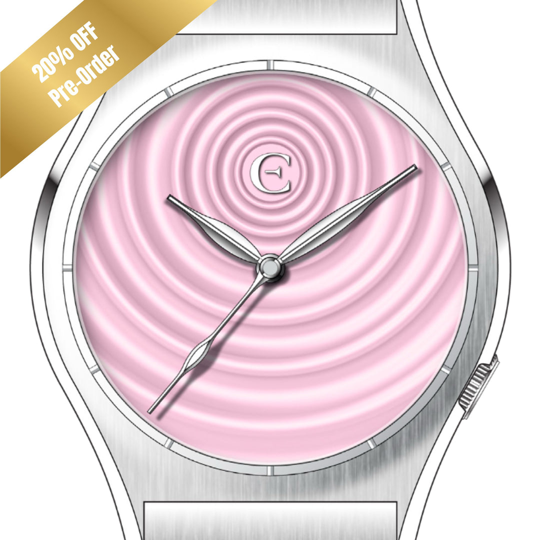 A Rippled Dress Watch - Blossom Pink